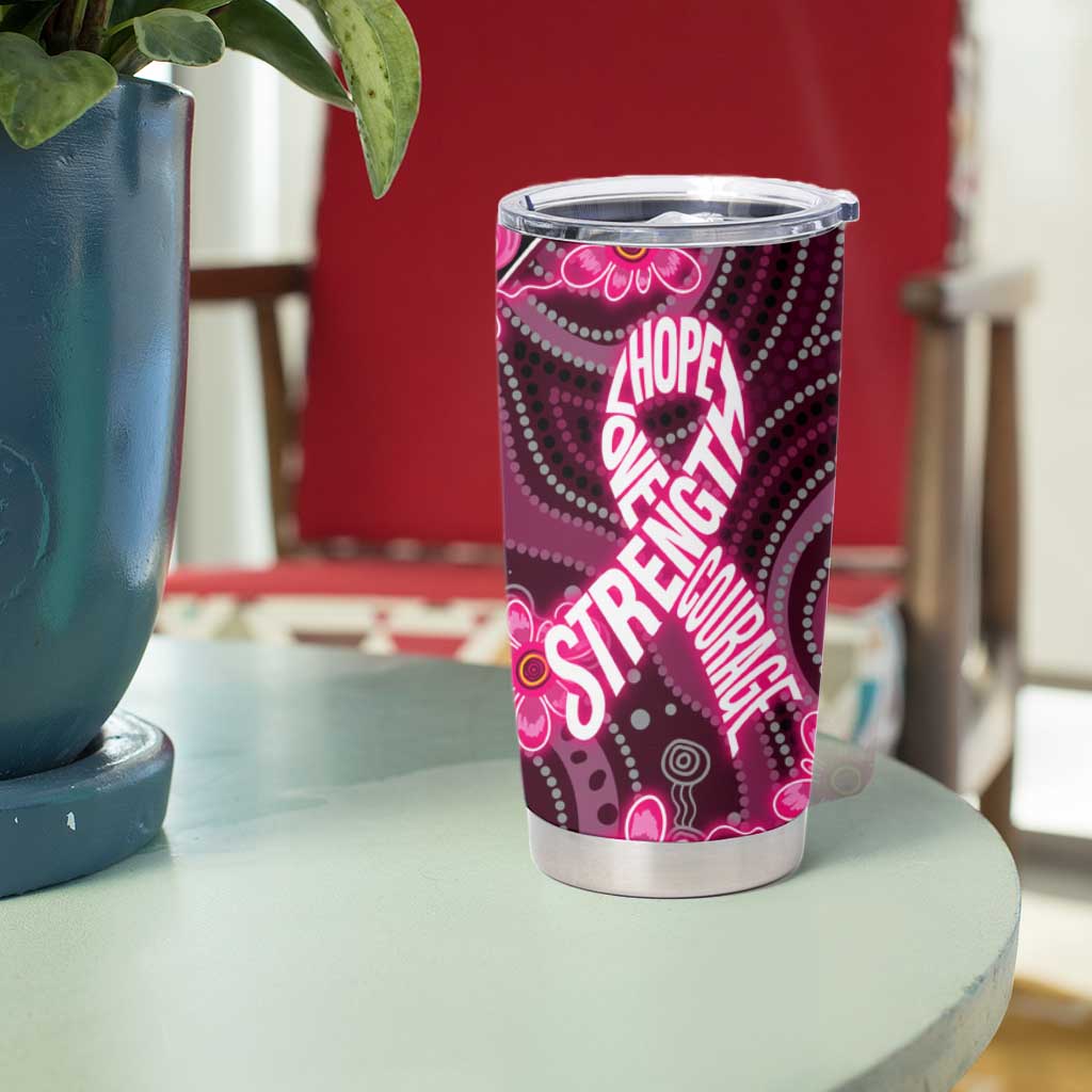 Breast Cancer Australian Aboriginal Tumbler Cup I Wear Pink Because I Love My Cousin