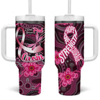 Breast Cancer Australian Aboriginal Tumbler With Handle I Wear Pink Because I Love My Cousin