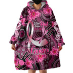Breast Cancer Australian Aboriginal Wearable Blanket Hoodie I Wear Pink Because I Love My Cousin