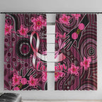 Breast Cancer Australian Aboriginal Window Curtain I Wear Pink Because I Love My Cousin