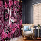 Breast Cancer Australian Aboriginal Window Curtain I Wear Pink Because I Love My Cousin