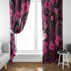 Breast Cancer Australian Aboriginal Window Curtain I Wear Pink Because I Love My Cousin