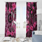 Breast Cancer Australian Aboriginal Window Curtain I Wear Pink Because I Love My Cousin