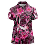 Breast Cancer Australian Aboriginal Women Polo Shirt I Wear Pink Because I Love My Cousin