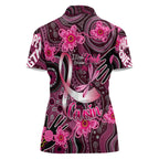 Breast Cancer Australian Aboriginal Women Polo Shirt I Wear Pink Because I Love My Cousin