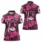 Breast Cancer Australian Aboriginal Women Polo Shirt I Wear Pink Because I Love My Cousin