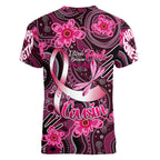 Breast Cancer Australian Aboriginal Women V-Neck T-Shirt I Wear Pink Because I Love My Cousin