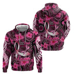 Breast Cancer Australian Aboriginal Zip Hoodie I Wear Pink Because I Love My Cousin