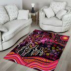 Breast Cancer Aboriginal Area Rug Australian Indigenous Never Give Up - Faith Hope Love
