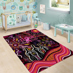 Breast Cancer Aboriginal Area Rug Australian Indigenous Never Give Up - Faith Hope Love