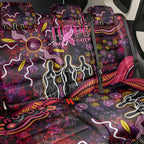 Breast Cancer Aboriginal Back Car Seat Cover Australian Indigenous Never Give Up - Faith Hope Love