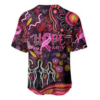 Breast Cancer Aboriginal Baseball Jersey Australian Indigenous Never Give Up - Faith Hope Love