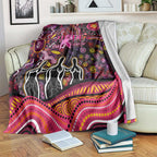 Breast Cancer Aboriginal Blanket Australian Indigenous Never Give Up - Faith Hope Love