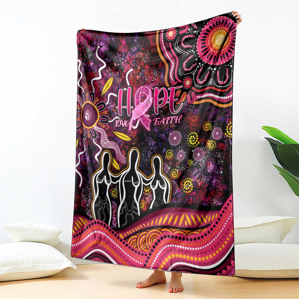 Breast Cancer Aboriginal Blanket Australian Indigenous Never Give Up - Faith Hope Love