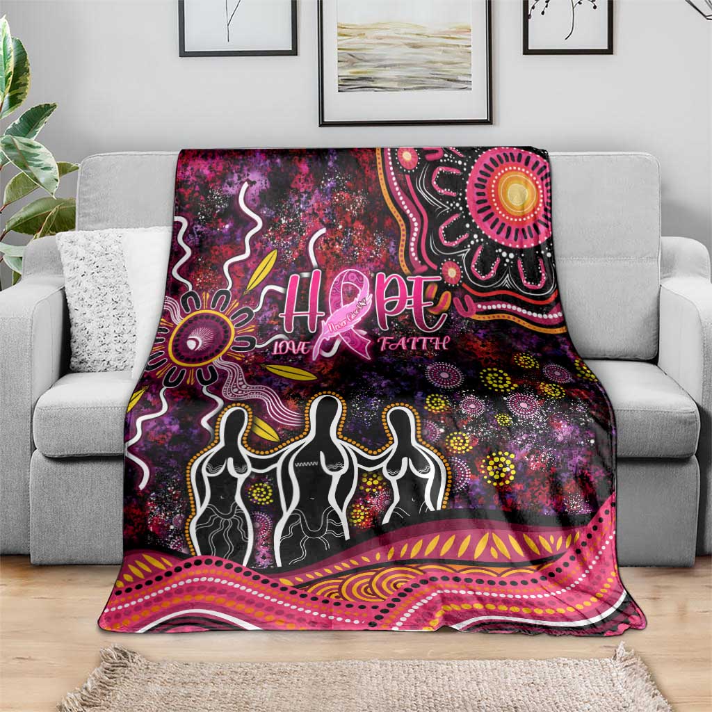 Breast Cancer Aboriginal Blanket Australian Indigenous Never Give Up - Faith Hope Love