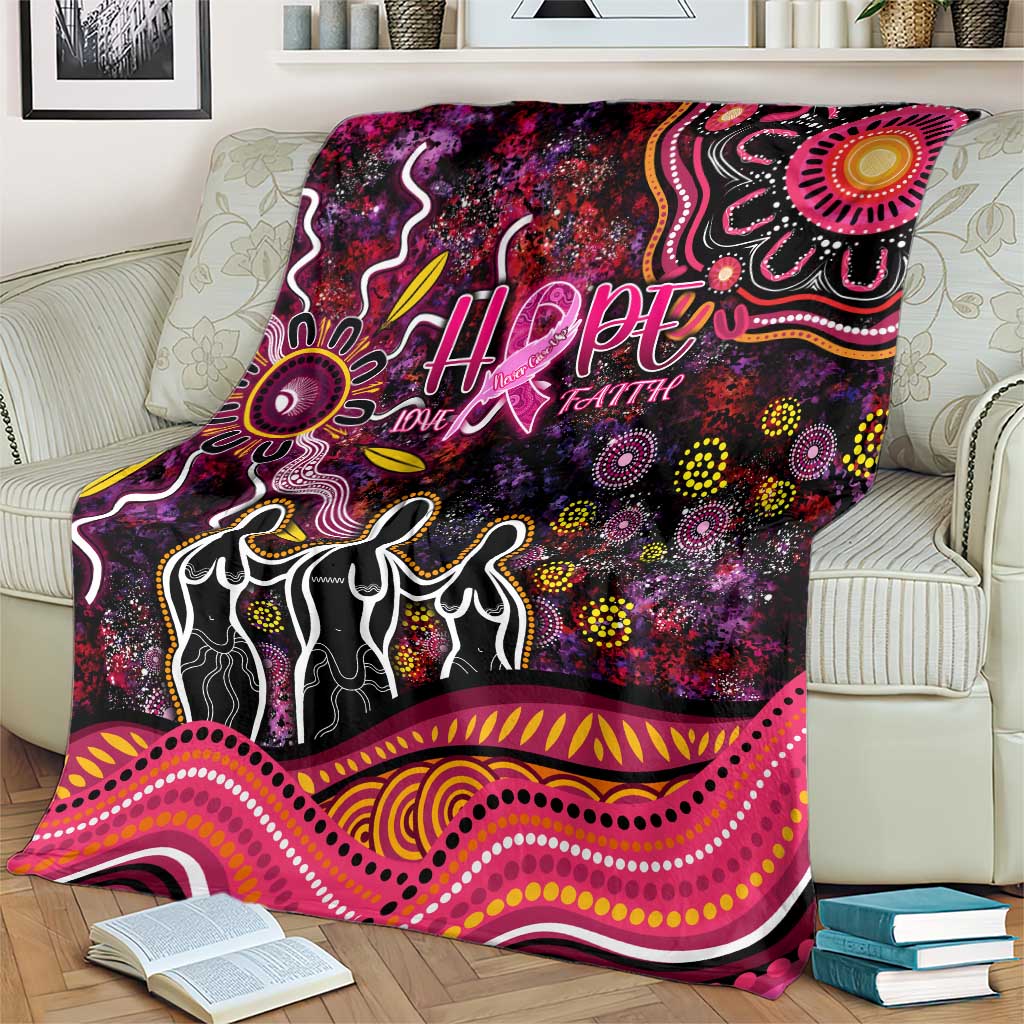 Breast Cancer Aboriginal Blanket Australian Indigenous Never Give Up - Faith Hope Love