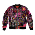 Breast Cancer Aboriginal Bomber Jacket Australian Indigenous Never Give Up - Faith Hope Love