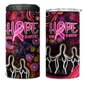 Breast Cancer Aboriginal 4 in 1 Can Cooler Tumbler Australian Indigenous Never Give Up - Faith Hope Love