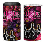 Breast Cancer Aboriginal 4 in 1 Can Cooler Tumbler Australian Indigenous Never Give Up - Faith Hope Love