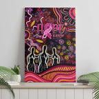 Breast Cancer Aboriginal Canvas Wall Art Australian Indigenous Never Give Up - Faith Hope Love