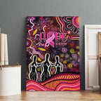 Breast Cancer Aboriginal Canvas Wall Art Australian Indigenous Never Give Up - Faith Hope Love