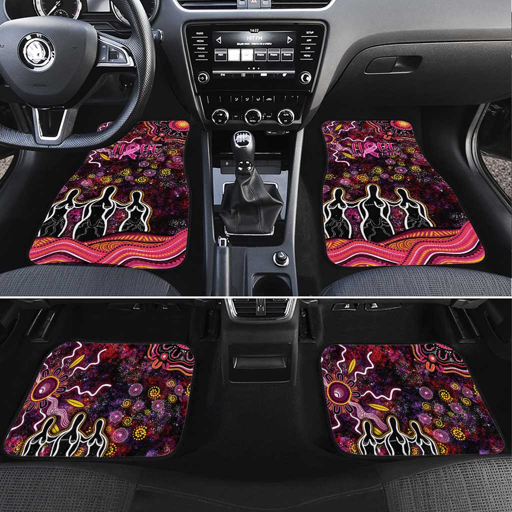 Breast Cancer Aboriginal Car Mats Australian Indigenous Never Give Up - Faith Hope Love