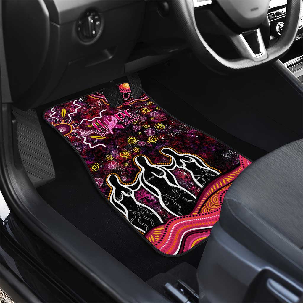 Breast Cancer Aboriginal Car Mats Australian Indigenous Never Give Up - Faith Hope Love
