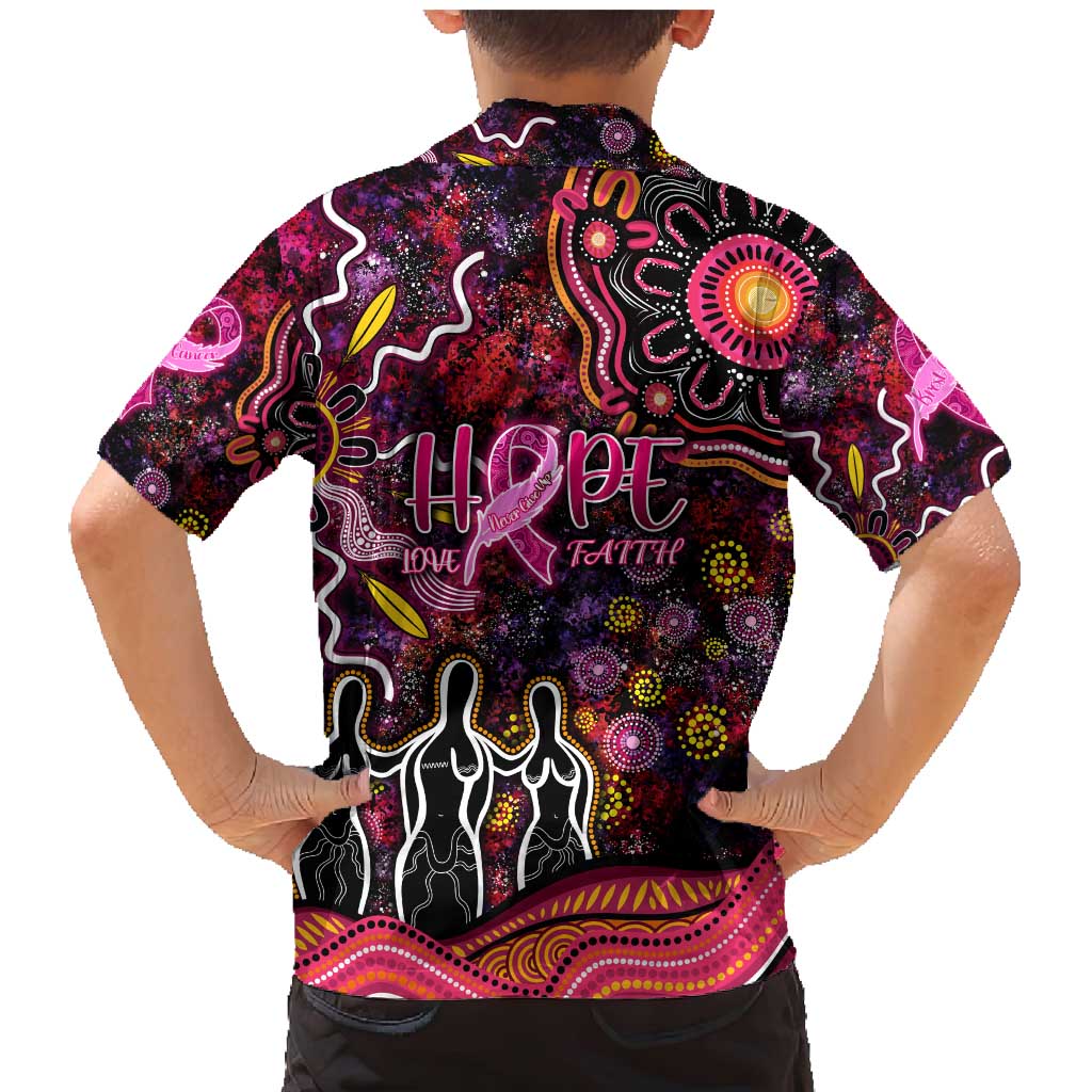 Breast Cancer Aboriginal Family Matching Mermaid Dress and Hawaiian Shirt Australian Indigenous Never Give Up - Faith Hope Love