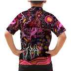 Breast Cancer Aboriginal Family Matching Mermaid Dress and Hawaiian Shirt Australian Indigenous Never Give Up - Faith Hope Love