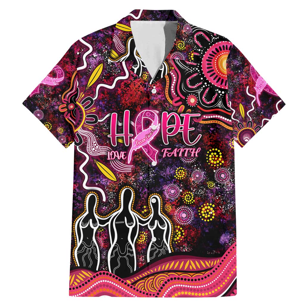 Breast Cancer Aboriginal Family Matching Mermaid Dress and Hawaiian Shirt Australian Indigenous Never Give Up - Faith Hope Love