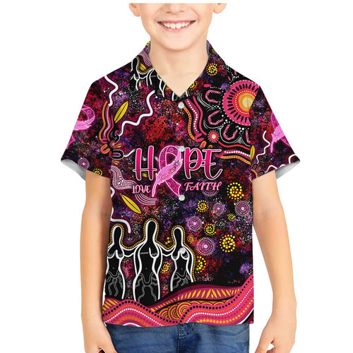 Breast Cancer Aboriginal Family Matching Mermaid Dress and Hawaiian Shirt Australian Indigenous Never Give Up - Faith Hope Love