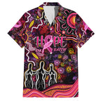 Breast Cancer Aboriginal Family Matching Puletasi and Hawaiian Shirt Australian Indigenous Never Give Up - Faith Hope Love