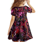 Breast Cancer Aboriginal Family Matching Summer Maxi Dress and Hawaiian Shirt Australian Indigenous Never Give Up - Faith Hope Love