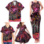 Breast Cancer Aboriginal Family Matching Tank Maxi Dress and Hawaiian Shirt Australian Indigenous Never Give Up - Faith Hope Love
