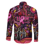 Breast Cancer Aboriginal Family Matching Tank Maxi Dress and Hawaiian Shirt Australian Indigenous Never Give Up - Faith Hope Love