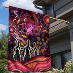 Breast Cancer Aboriginal Garden Flag Australian Indigenous Never Give Up - Faith Hope Love