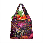 Breast Cancer Aboriginal Grocery Bag Australian Indigenous Never Give Up - Faith Hope Love