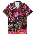 Breast Cancer Aboriginal Hawaiian Shirt Australian Indigenous Never Give Up - Faith Hope Love