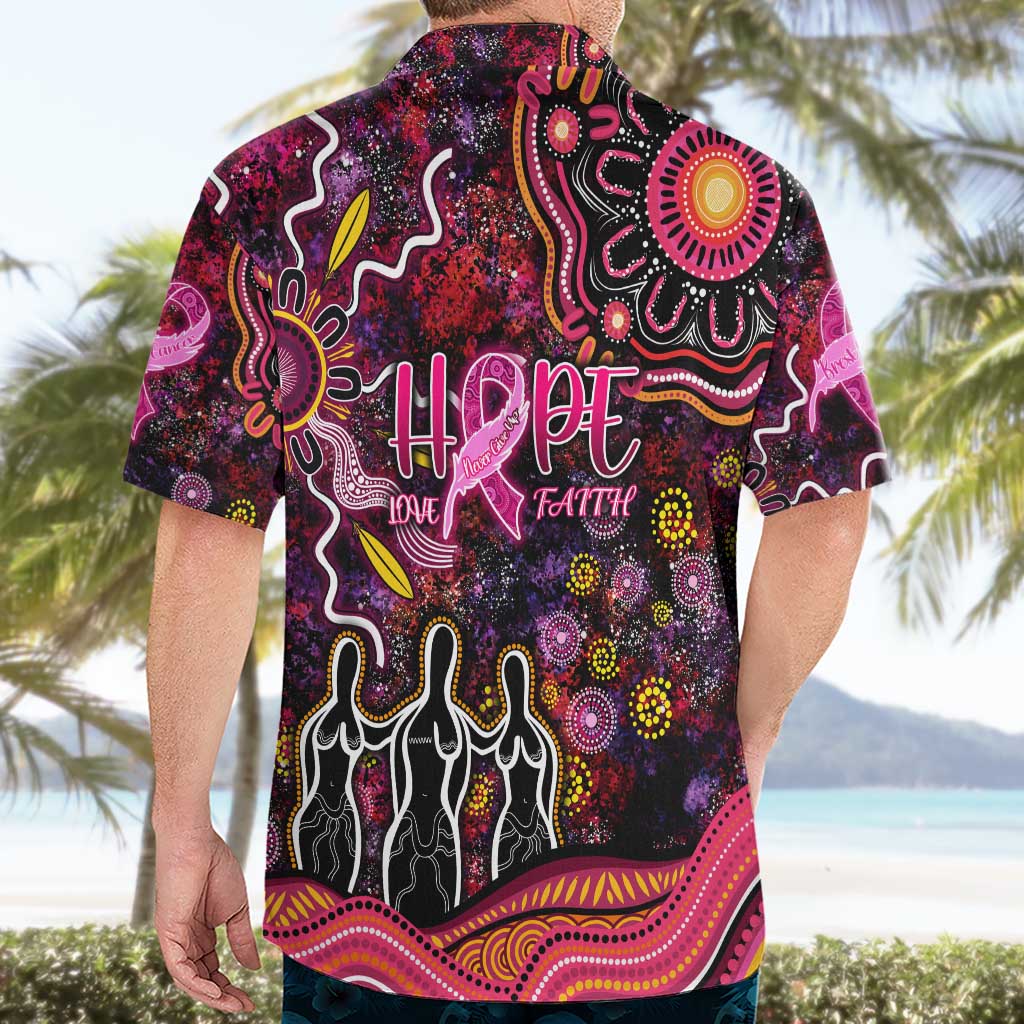 Breast Cancer Aboriginal Hawaiian Shirt Australian Indigenous Never Give Up - Faith Hope Love