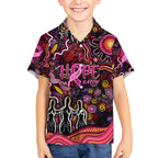 Breast Cancer Aboriginal Hawaiian Shirt Australian Indigenous Never Give Up - Faith Hope Love