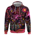 Breast Cancer Aboriginal Hoodie Australian Indigenous Never Give Up - Faith Hope Love
