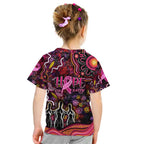 Breast Cancer Aboriginal Kid T Shirt Australian Indigenous Never Give Up - Faith Hope Love