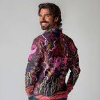 Breast Cancer Aboriginal Long Sleeve Polo Shirt Australian Indigenous Never Give Up - Faith Hope Love