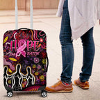Breast Cancer Aboriginal Luggage Cover Australian Indigenous Never Give Up - Faith Hope Love