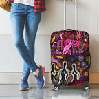 Breast Cancer Aboriginal Luggage Cover Australian Indigenous Never Give Up - Faith Hope Love