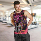 Breast Cancer Aboriginal Men Tank Top Australian Indigenous Never Give Up - Faith Hope Love