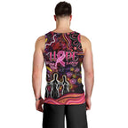 Breast Cancer Aboriginal Men Tank Top Australian Indigenous Never Give Up - Faith Hope Love