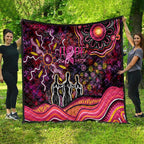 Breast Cancer Aboriginal Quilt Australian Indigenous Never Give Up - Faith Hope Love