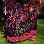 Breast Cancer Aboriginal Quilt Australian Indigenous Never Give Up - Faith Hope Love