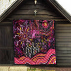 Breast Cancer Aboriginal Quilt Australian Indigenous Never Give Up - Faith Hope Love